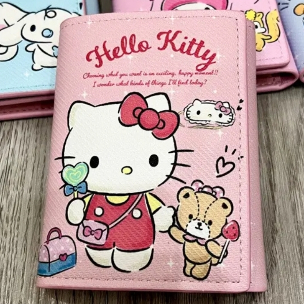 NWT! Hello Kitty Sanrio Kawaii Pink Y2K Cartoon Tri Fold Wallet NEW